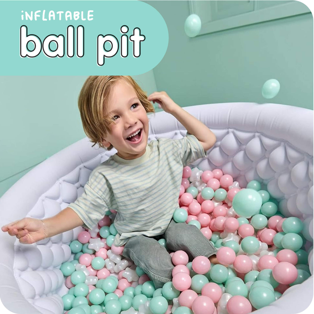 Sweet Spaces™ Inflatable Ball Pit w/ 250 Balls - Image 2