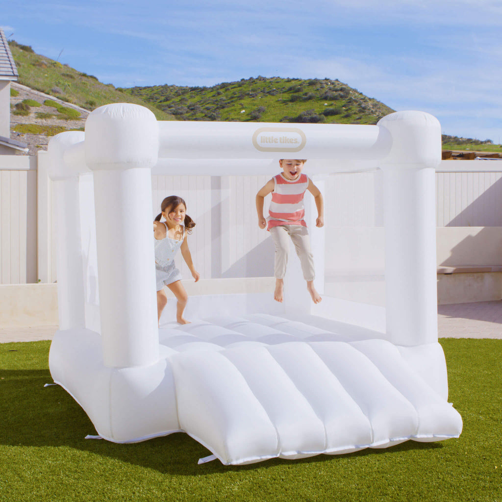 Cloud Collection™ White Jr. Jump 'n Slide™ Bouncer - Image 2