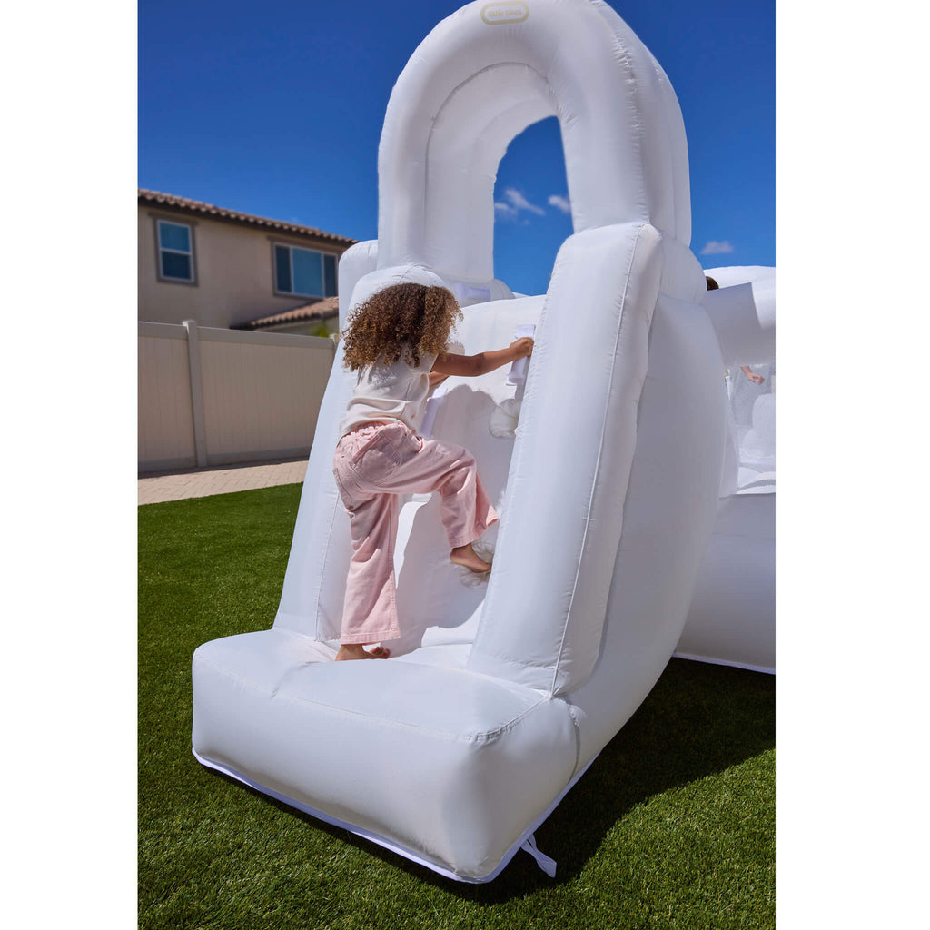 Cloud Collection™ Jump ‘n Double Slide Bouncer – White - Image 3